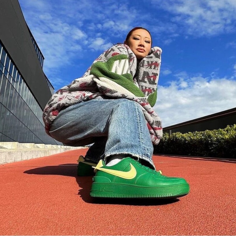 NIKE X AMBUSH Air Force 1s in Pine Green “Pickle Rick” colourway W8.5 / M7